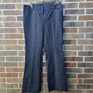 7th Avenue Design Studio Navy Flare Pants Size 12 NWT | Wide Leg Work Office